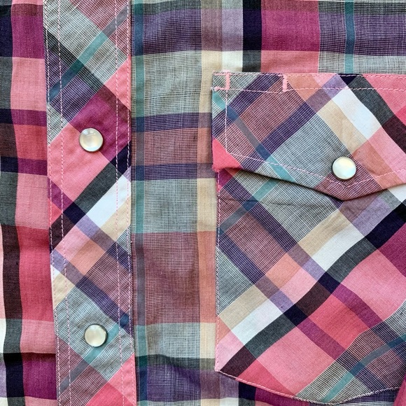 Vintage Plaid Wrangler Western Shirt - Picture 6 of 10